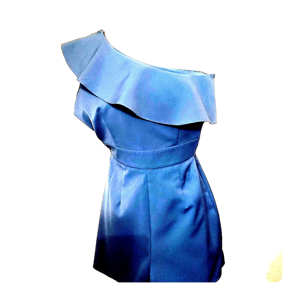 Blue one shoulder ASOS romper